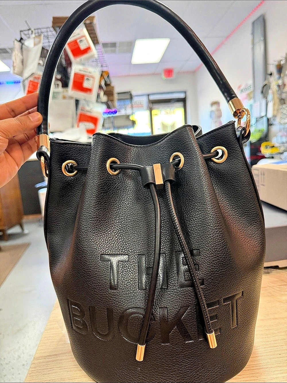 Bucket Bag in Black Like New